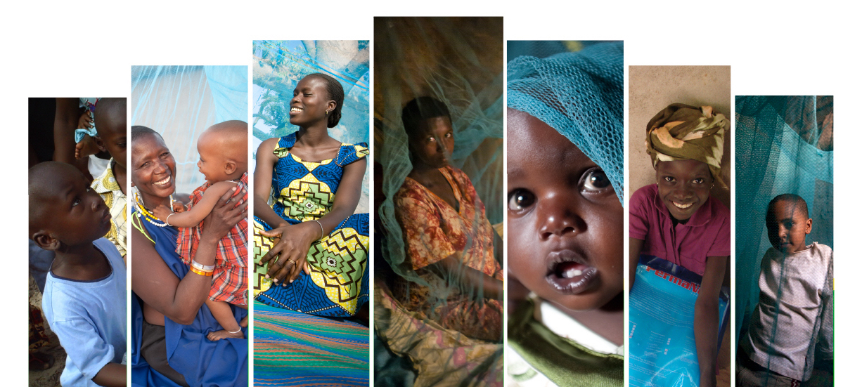 Fanned image of various people who have received aid and life-saving nets from Nothing But Nets.